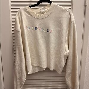 Cream Nashville Graphic Women's Crewnecn